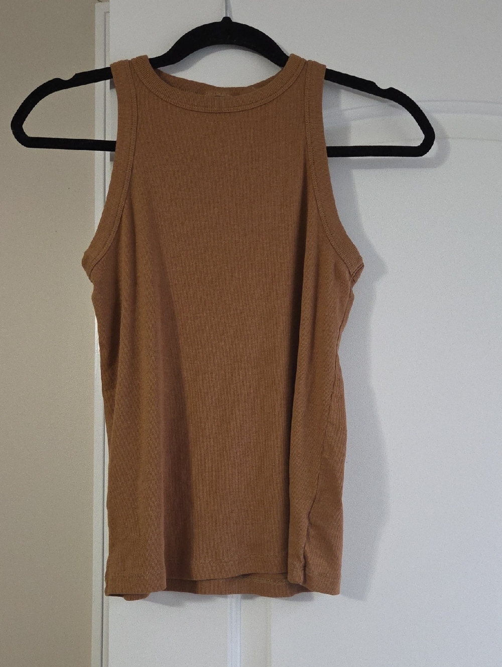 Rachel Zoe Camel Ribbed Tank Top